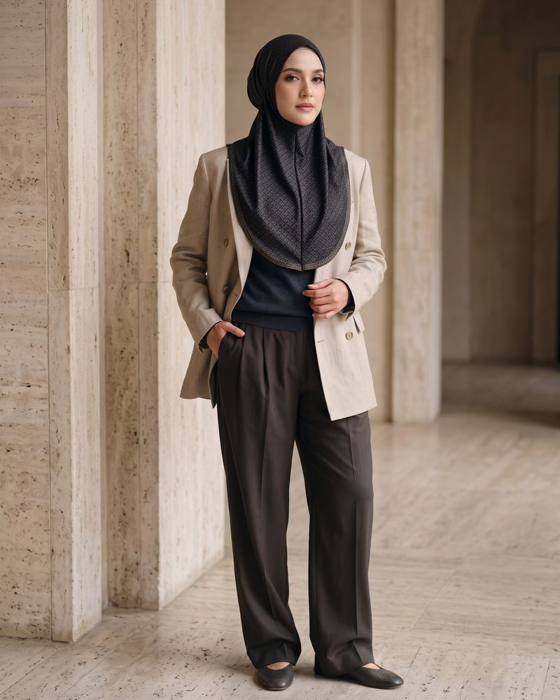 Bergo Kerudung Instan Slip On Tapis Sudut 5